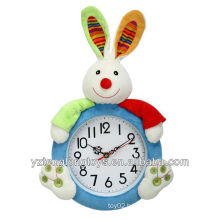 promotional creative and soft plush rabbit clock gifts for children